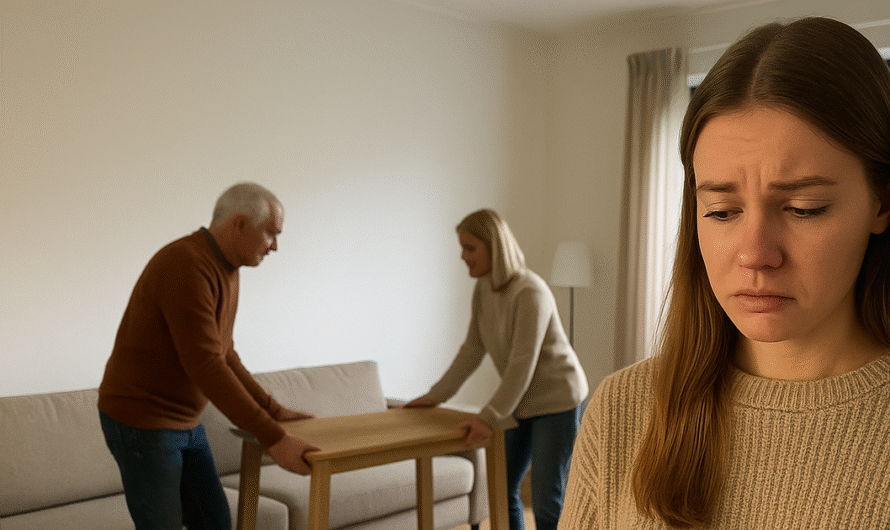 Pappas nya flickvän har flyttat in och kastat ut mammas saker